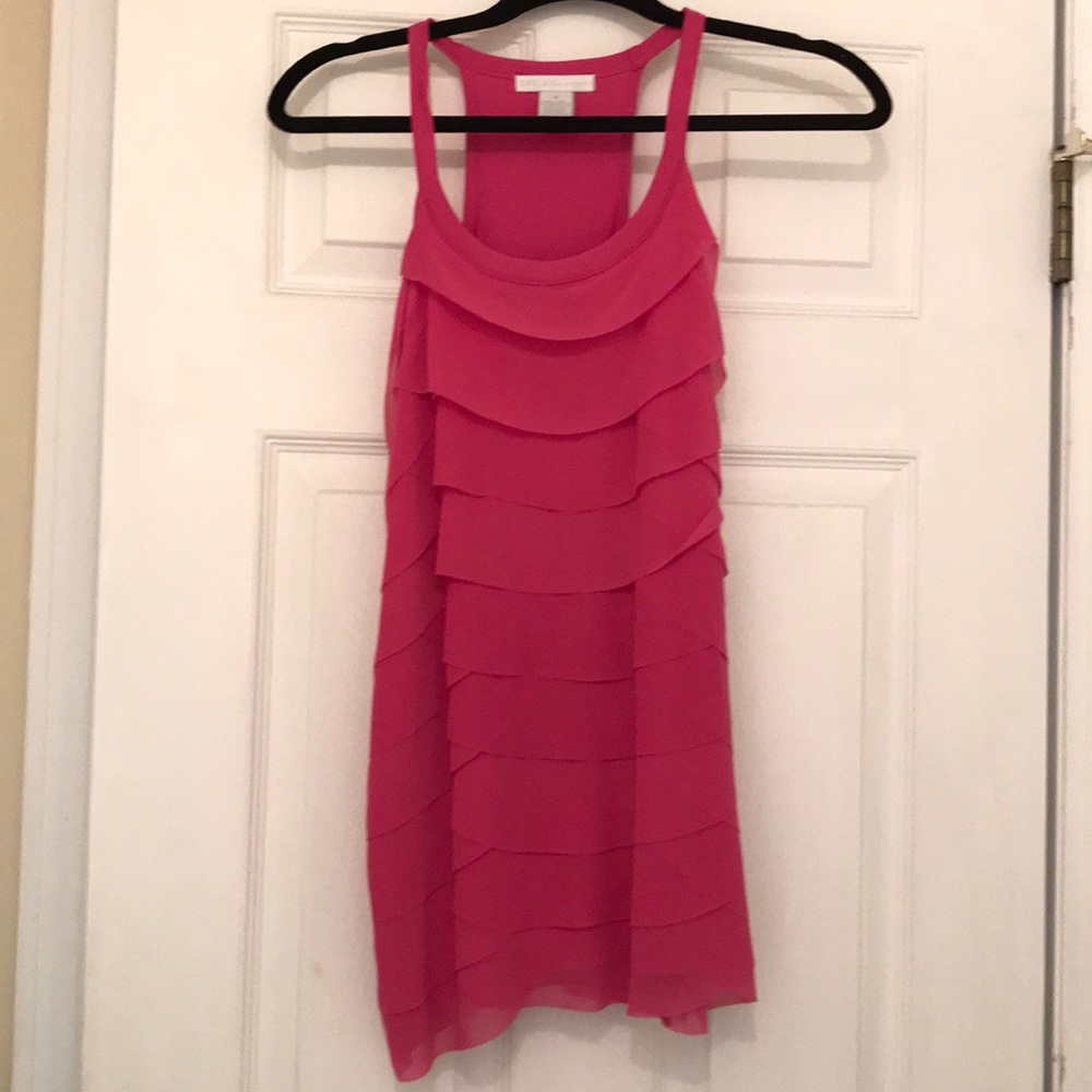 pink ruffle top size M